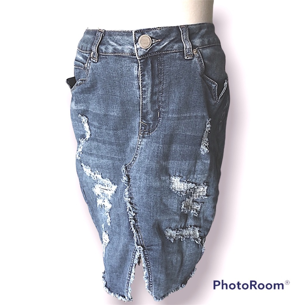 *ONE5ONE* knee length denim skirt